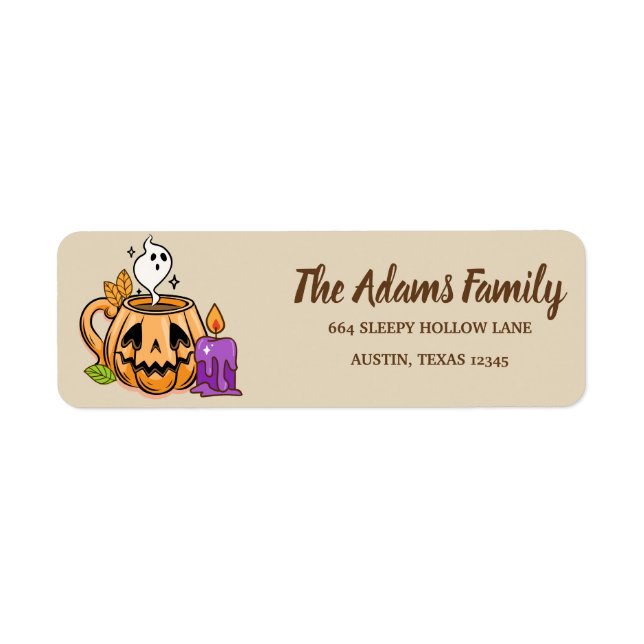 Personalized Thanksgiving Pumpkin Holiday Label (Front)