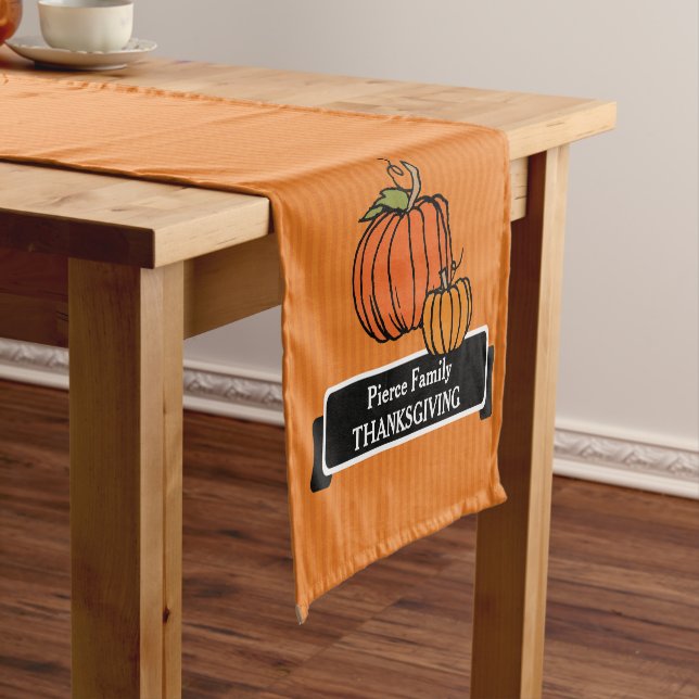 Personalized Thanksgiving PumpkinTable Runner (In Situ)