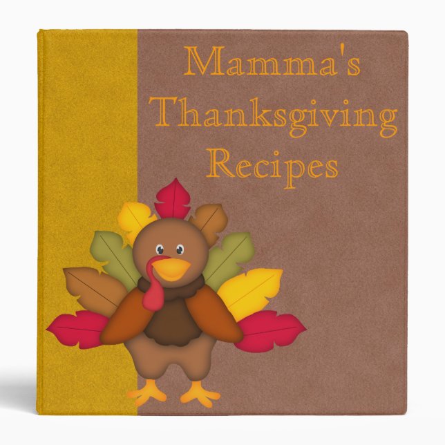 Personalized Thanksgiving Recipe Binder (Front)