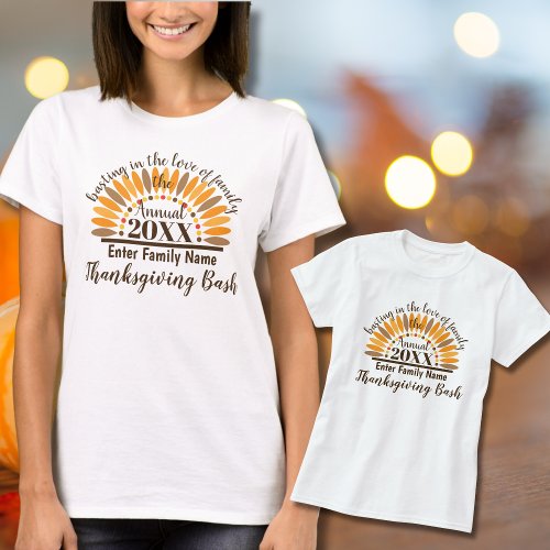 Personalized Thanksgiving T_Shirt for Reunions