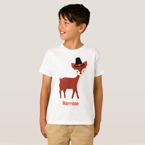 Personalized Thanksgiving Tee Shirt For Kids