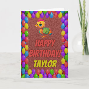 Personalized Thanksgiving Turkey Birthday Card