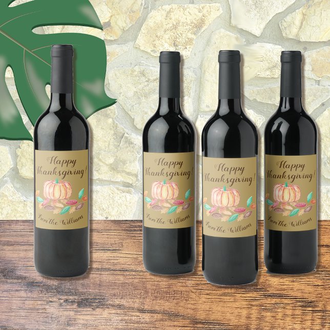 Personalized Thanksgiving wine labels (Creator Uploaded)