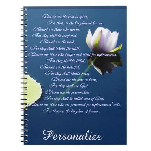 Personalized The Beatitudes Notebook