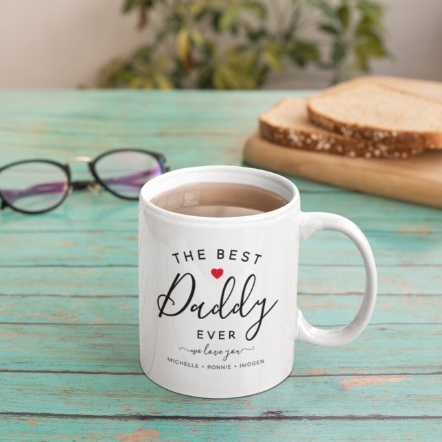 Personalized "The Best Daddy Ever" Cute  Coffee Mug (Creator Uploaded)