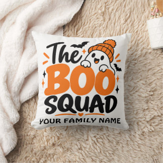 Personalized The Boo Squad Halloween Throw Pillow