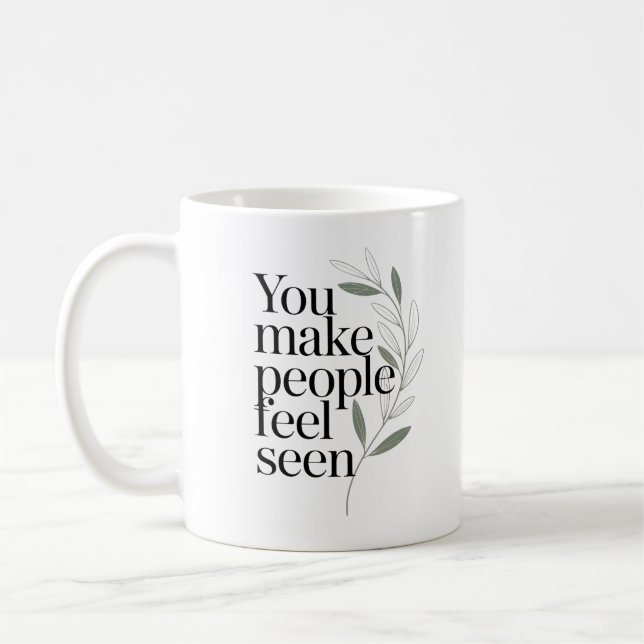 Personalized The Future Is Bright Quote Coffee Mug (Left)