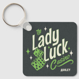 Personalized The Lady Luck Casino Keychain