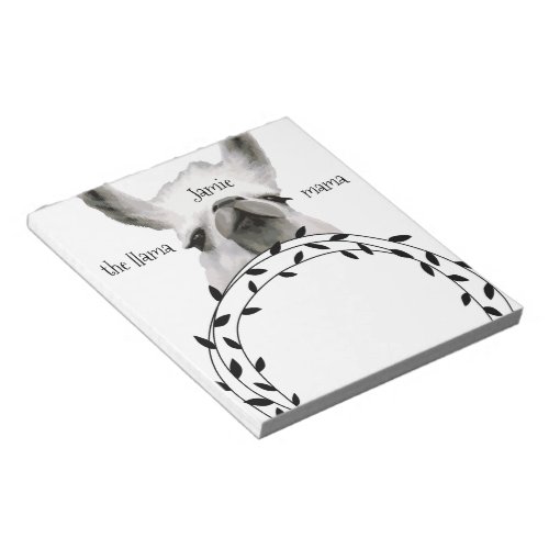 Personalized The Llama Mama Notepad