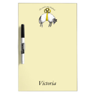 Personalized The LORD is my shepherd Psalm 23 Dry Erase Board