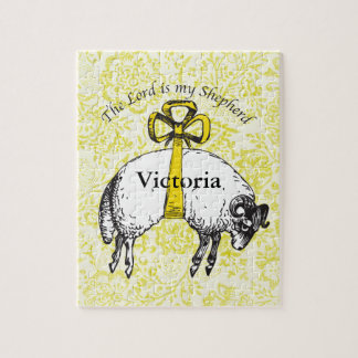Personalized The LORD is my shepherd Psalm 23 Jigsaw Puzzle