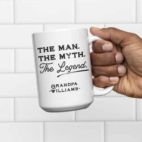 Personalized the Man Myth Legend Gift for Him Two_Tone Coffee Mug