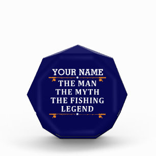 Personalized The Man The Myth The Fishing Legend Acrylic Award
