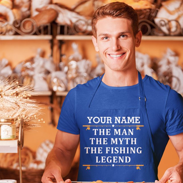 Personalized The Man The Myth The Fishing Legend Apron (Creator Uploaded)