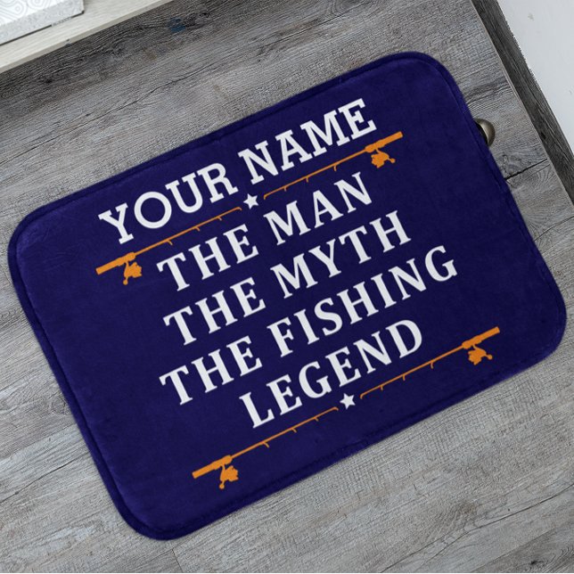 Personalized The Man The Myth The Fishing Legend Bath Mat (Creator Uploaded)