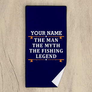 Personalized The Man The Myth The Fishing Legend Bath Towel