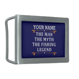 Personalized The Man The Myth The Fishing Legend Belt Buckle