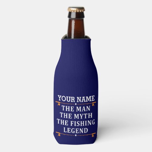 Personalized The Man The Myth The Fishing Legend Bottle Cooler