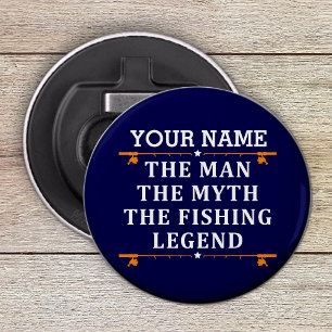 Personalized The Man The Myth The Fishing Legend Bottle Opener