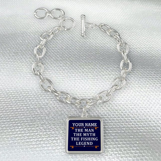 Personalized The Man The Myth The Fishing Legend Bracelet (Creator Uploaded)
