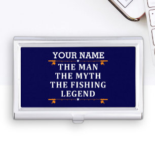 Personalized The Man The Myth The Fishing Legend Business Card Case