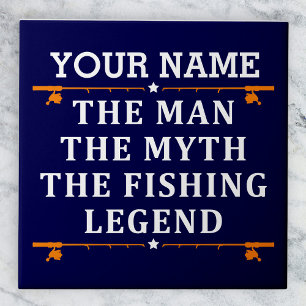 Personalized The Man The Myth The Fishing Legend Ceramic Tile