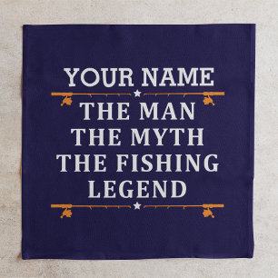 Personalized The Man The Myth The Fishing Legend Cloth Napkin