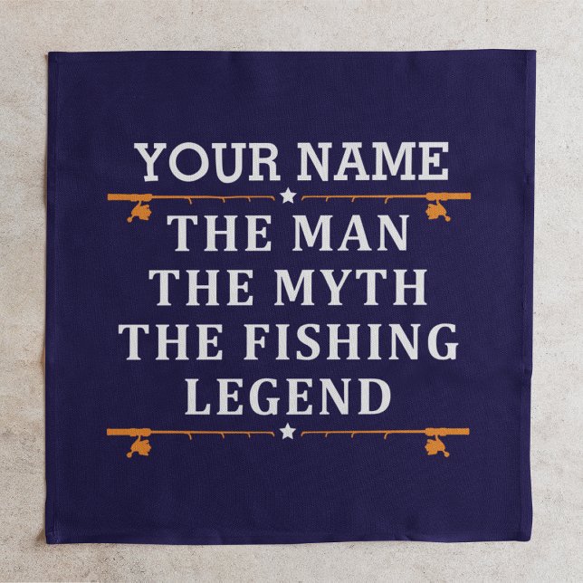 Personalized The Man The Myth The Fishing Legend Cloth Napkin (Creator Uploaded)
