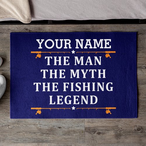 Personalized The Man The Myth The Fishing Legend Doormat