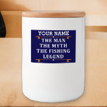 Personalized The Man The Myth The Fishing Legend Food Label