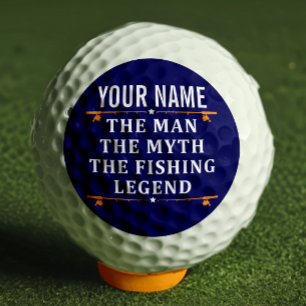 Personalized The Man The Myth The Fishing Legend Golf Balls