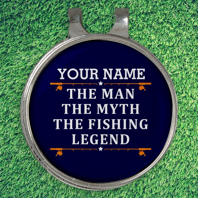 Personalized The Man The Myth The Fishing Legend Golf Hat Clip (Creator Uploaded)