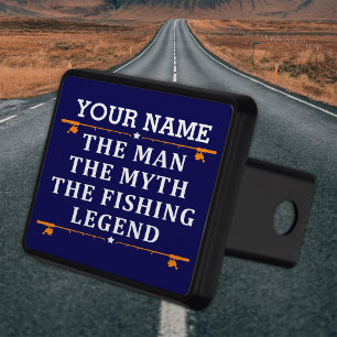 Personalized The Man The Myth The Fishing Legend Hitch Cover