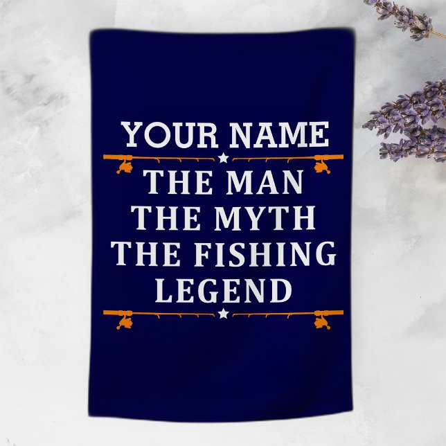 Personalized The Man The Myth The Fishing Legend House Flag (Creator Uploaded)