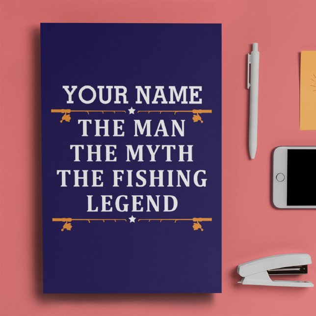Personalized The Man The Myth The Fishing Legend Letterhead (Creator Uploaded)