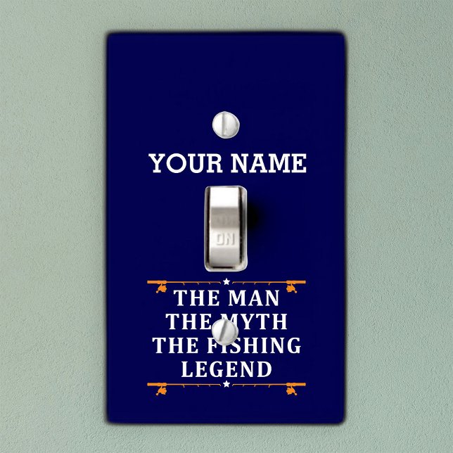 Personalized The Man The Myth The Fishing Legend Light Switch Cover (Creator Uploaded)