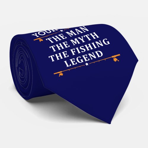 Personalized The Man The Myth The Fishing Legend Neck Tie