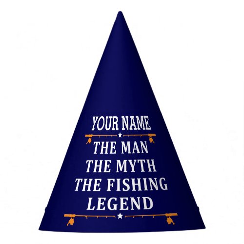 Personalized The Man The Myth The Fishing Legend Party Hat