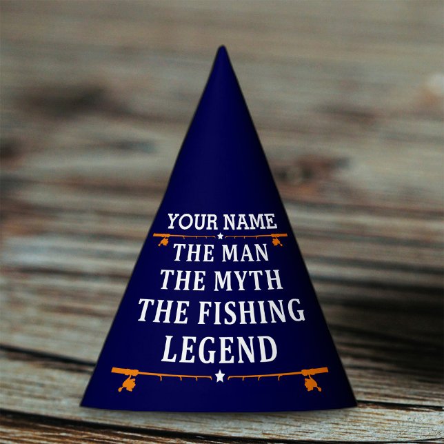 Personalized The Man The Myth The Fishing Legend Party Hat (Creator Uploaded)