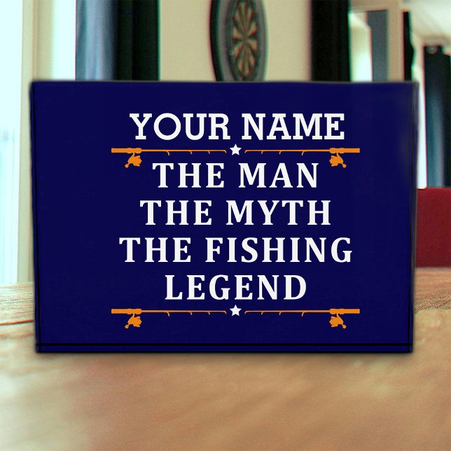 Personalized The Man The Myth The Fishing Legend Photo Block (Creator Uploaded)