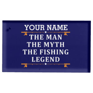 Personalized The Man The Myth The Fishing Legend Place Card Holder