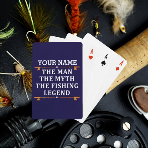 Personalized The Man The Myth The Fishing Legend Playing Cards