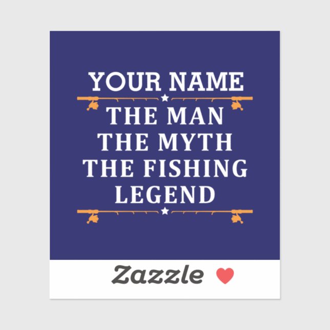 Personalized The Man The Myth The Fishing Legend Sticker (Sheet)