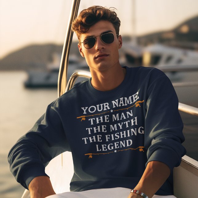 Personalized The Man The Myth The Fishing Legend Sweatshirt (Creator Uploaded)