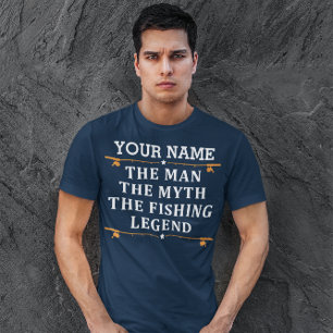 Personalized The Man The Myth The Fishing Legend T-Shirt