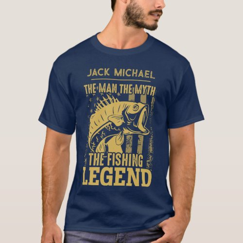 Personalized The Man The Myth The Fishing Legend T_Shirt
