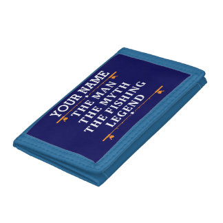 Personalized The Man The Myth The Fishing Legend T Trifold Wallet