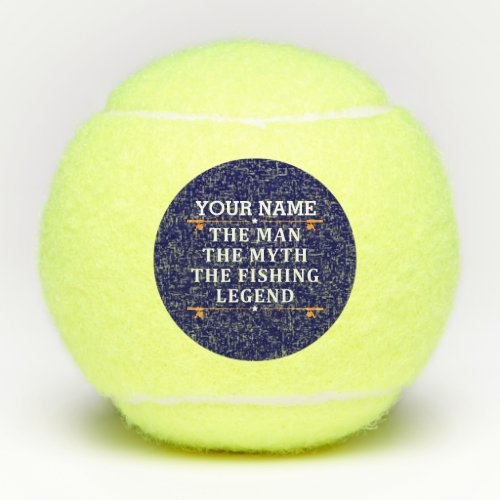 Personalized The Man The Myth The Fishing Legend Tennis Balls