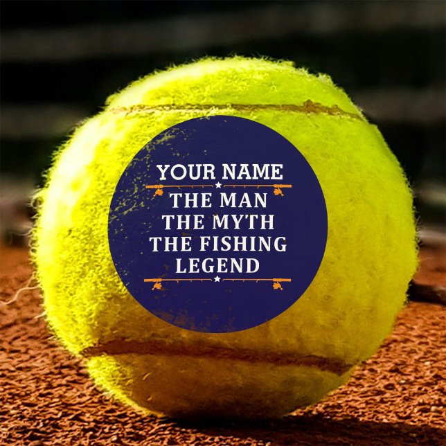 Personalized The Man The Myth The Fishing Legend Tennis Balls (Creator Uploaded)