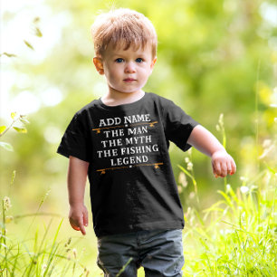 Personalized The Man The Myth The Fishing Legend Toddler T-shirt